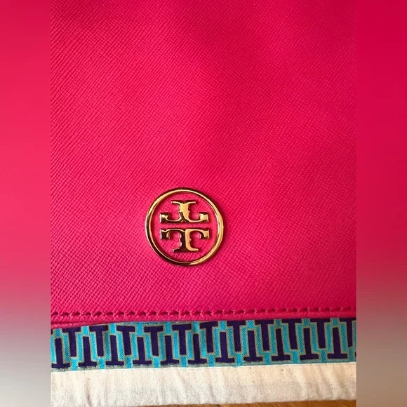 Tory Burch Pink Saffiano Robinson Chain Mini Crossbody Bag - Picture 4 of 13